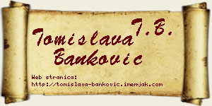 Tomislava Banković vizit kartica